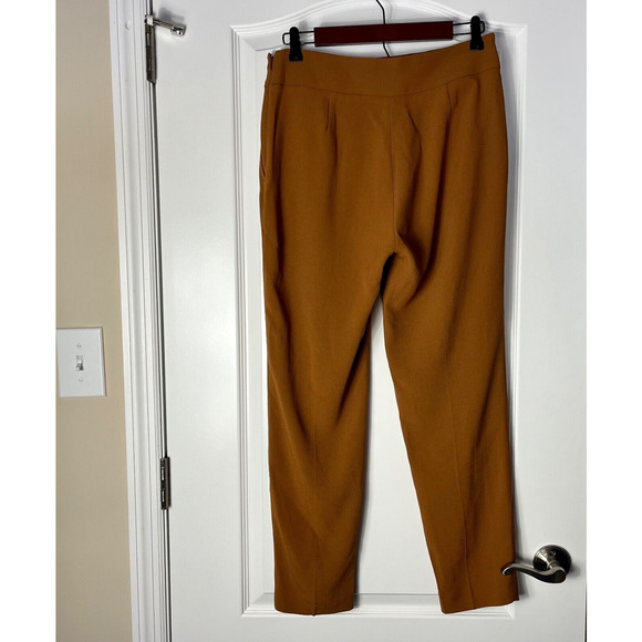 Sezane Georges Trousers Women's 38/6 Camel Ankle Italian Pockets High Rise - Picture 3 of 10